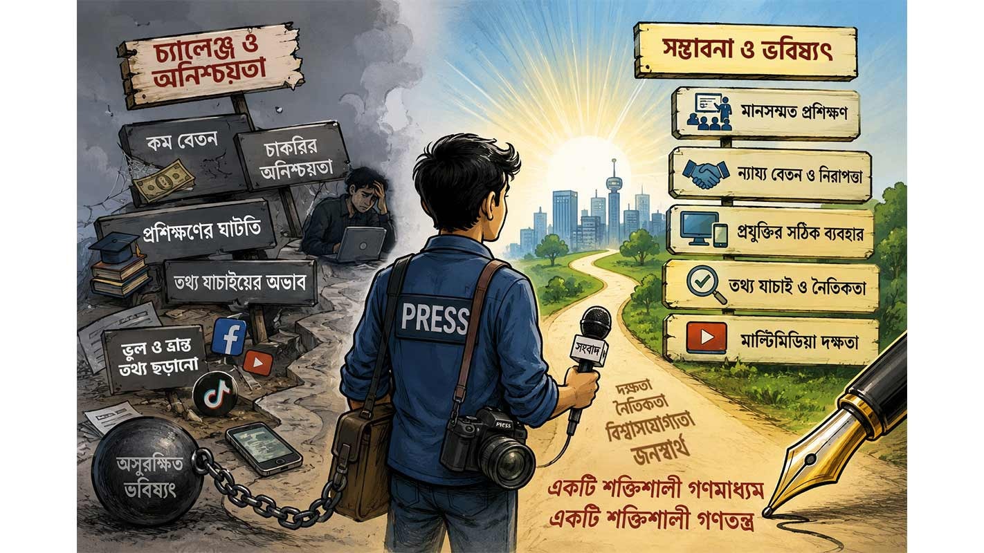 সাংবাদিকতায় তরুণদের ঢল, টিকতে গিয়ে হোঁচট: বেতন-নিরাপত্তাহীনতায় সংকটে মফস্বল সাংবাদিকতা