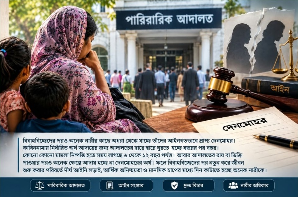 বিবাহবিচ্ছেদের পরও অধরা দেনমোহর, মামলা নিষ্পত্তিতে লাগছে ৬ থেকে ১২ বছর