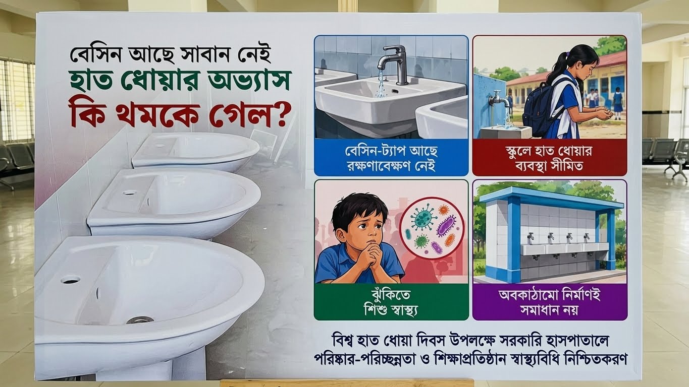 সরকারি হাসপাতালের নোংরা ওয়াশরুম, রোগ সারাতে এসে বাড়ছে সংক্রমণের ঝুঁকি