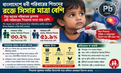 দরিদ্রদের তুলনায় ধনী পরিবারের শিশুদের রক্তে সিসা বেশি, উদ্বেগ বাড়াচ্ছে জাতীয় জরিপ