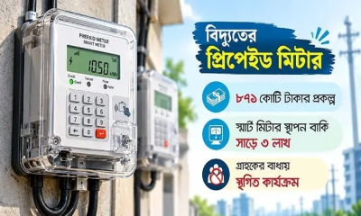 ডিমান্ড চার্জ ও বাড়তি বিলের আতঙ্কে বাধা, থমকে সাড়ে ৩ লাখ প্রিপেইড মিটার স্থাপন
