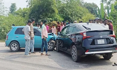 সিলেটের জৈন্তাপুরে দুই প্রাইভেটকারের মুখোমুখি সংঘর্ষে তিন মাসের শিশুর মৃত্যু, আহত ৩