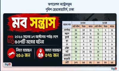 দেশে মব সহিংসতা থামছে না, ১০ মাসে নিহত ২৫৬