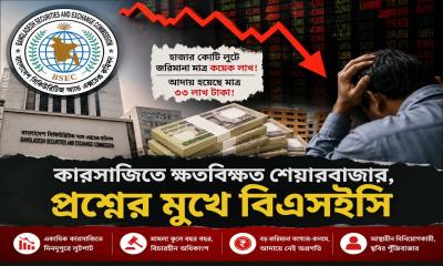 কারসাজিতে ক্ষতবিক্ষত শেয়ারবাজার, প্রশ্নের মুখে বিএসইসি