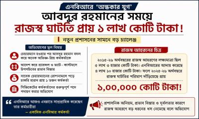 ১ লাখ কোটি টাকার রাজস্ব ঘাটতি’, আলোচনায় সাবেক এনবিআর চেয়ারম্যান আবদুর রহমান