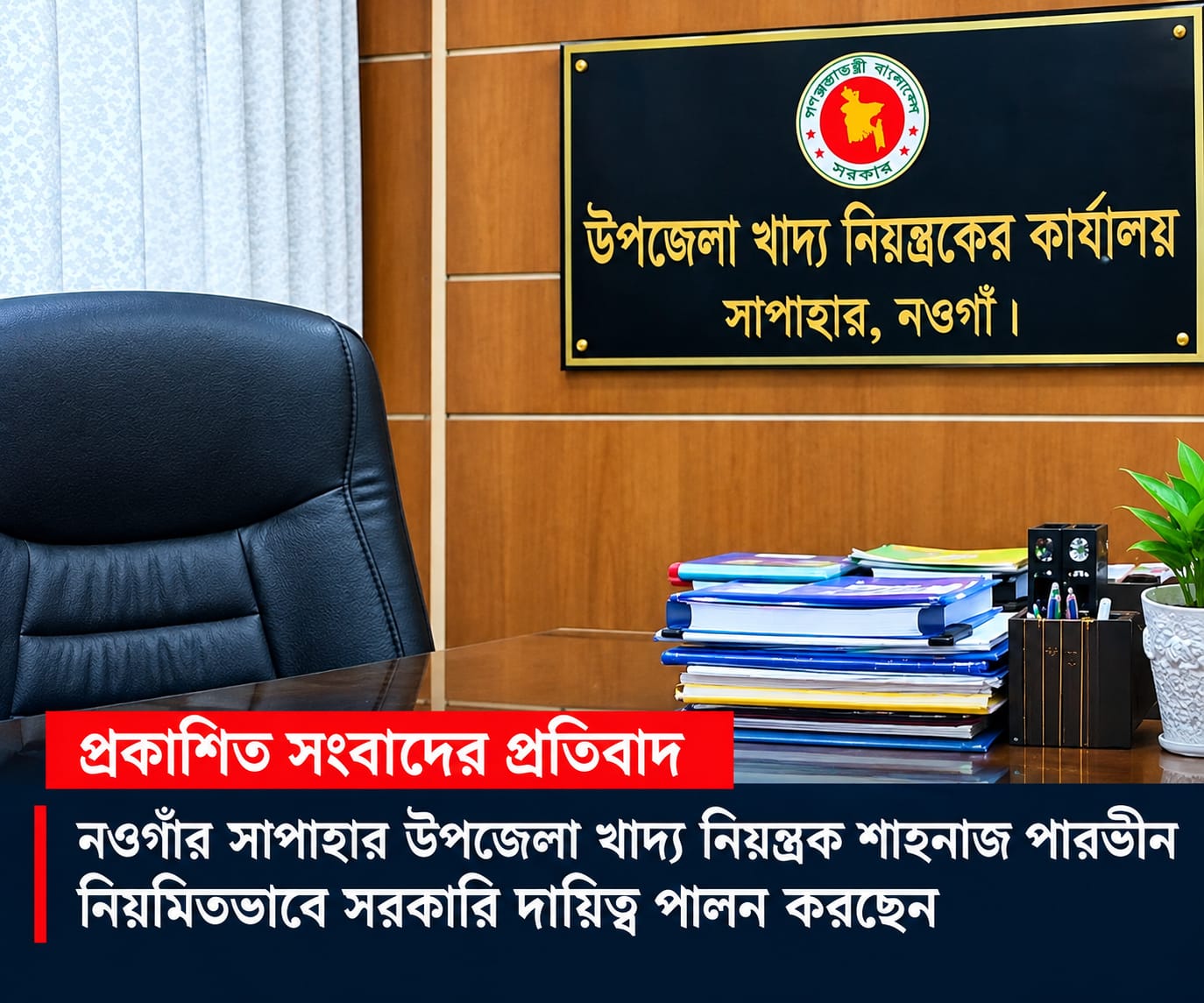 প্রকাশিত সংবাদের প্রতিবাদ