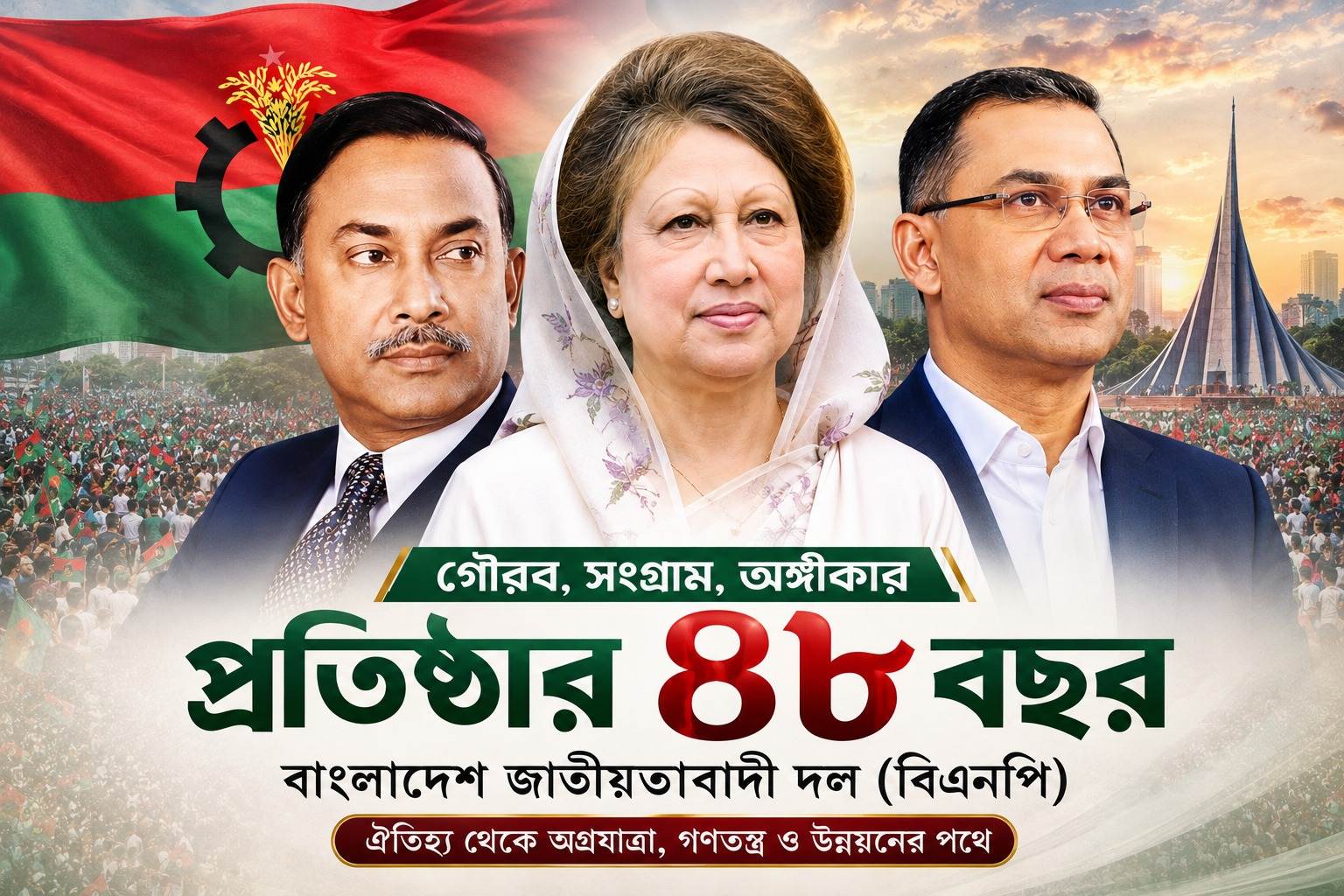 ৪৮ বছরে বিএনপি: জিয়া-খালেদা থেকে তারেক, ক্ষমতায় ফিরে নতুন পরীক্ষার মুখে দল