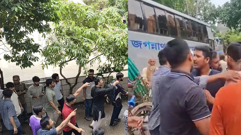 জবিতে ছাত্রদল-ছাত্রশিবির সংঘর্ষ: ভিপি-জিএসকে ক্যাম্পাস ছাড়ার অভিযোগ, উত্তপ্ত বিশ্ববিদ্যালয়
