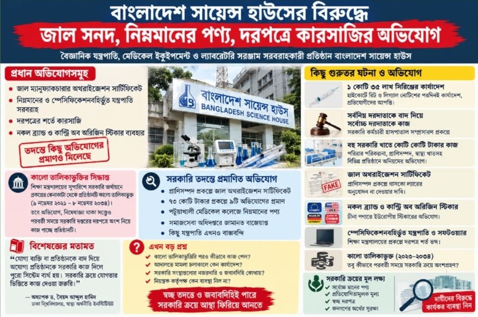 একই অভিযোগ, তবু বারবার সরকারি কাজ পায় সায়েন্স হাউস